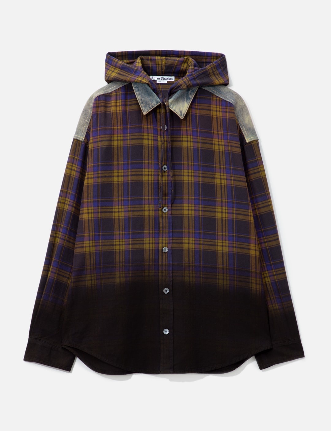 HOODED BUTTON-UP SHIRT - 1