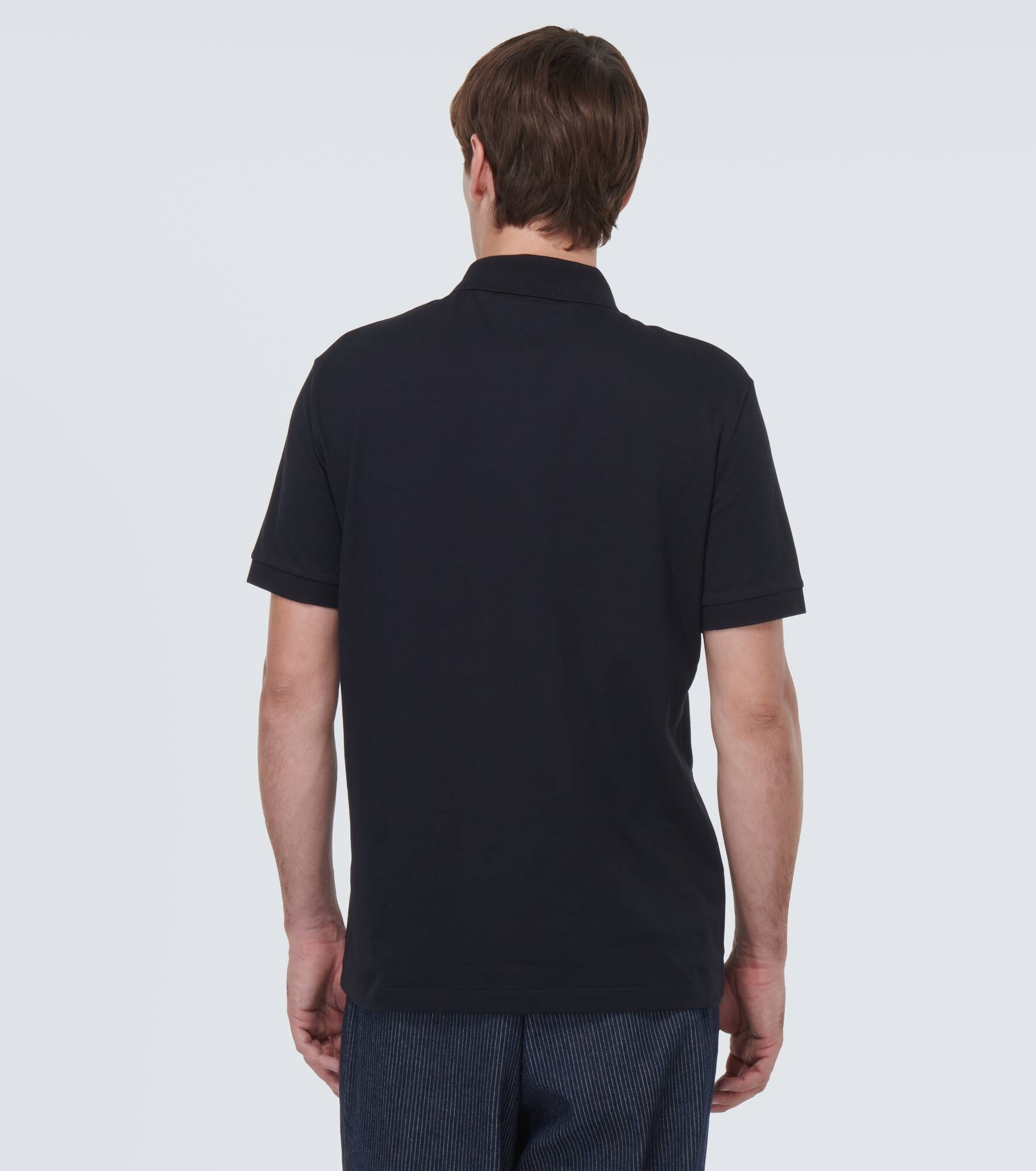 Cotton-blend polo shirt - 4