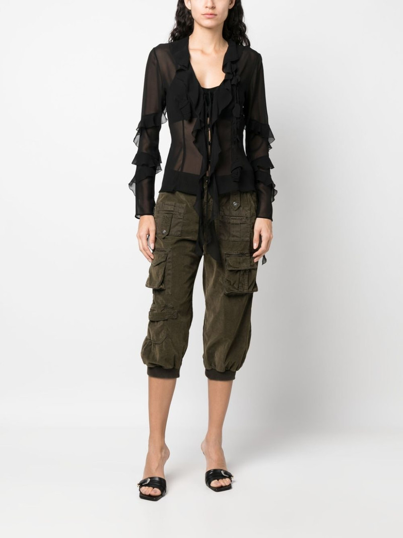 Blumarine multi-pocket cropped trousers outlook