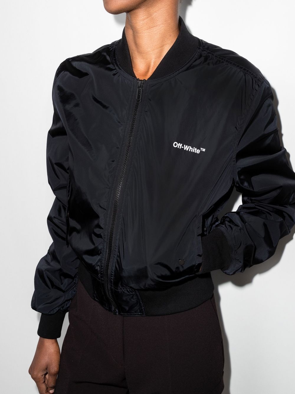 Diag-print bomber jacket - 2