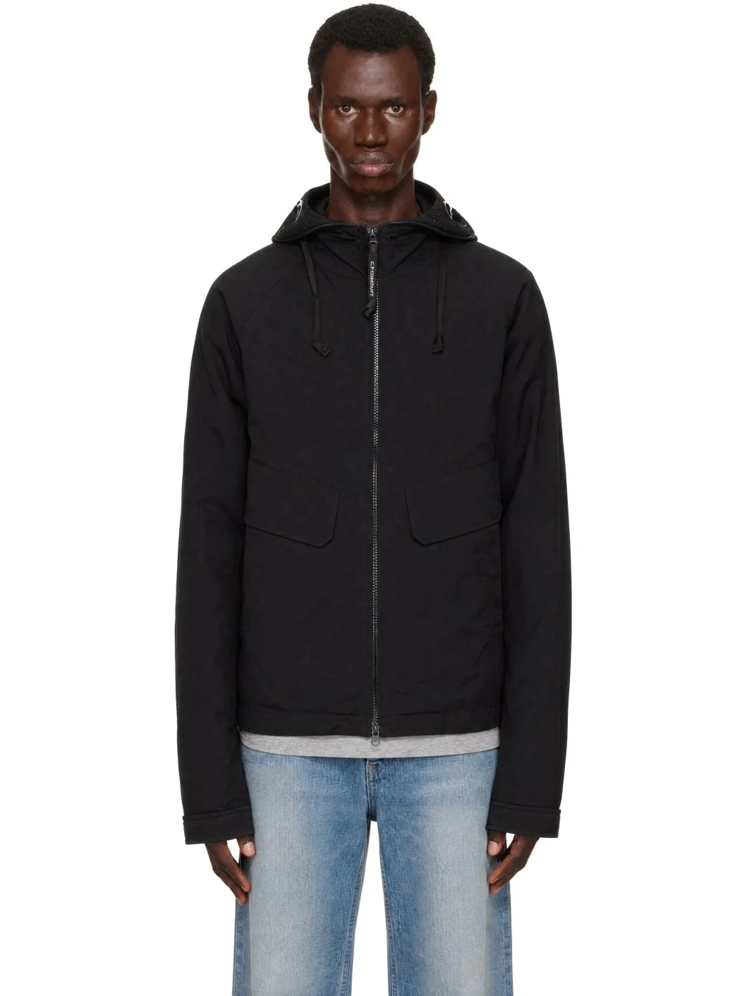 Black Twill Mixed Explorer Jacket - 1