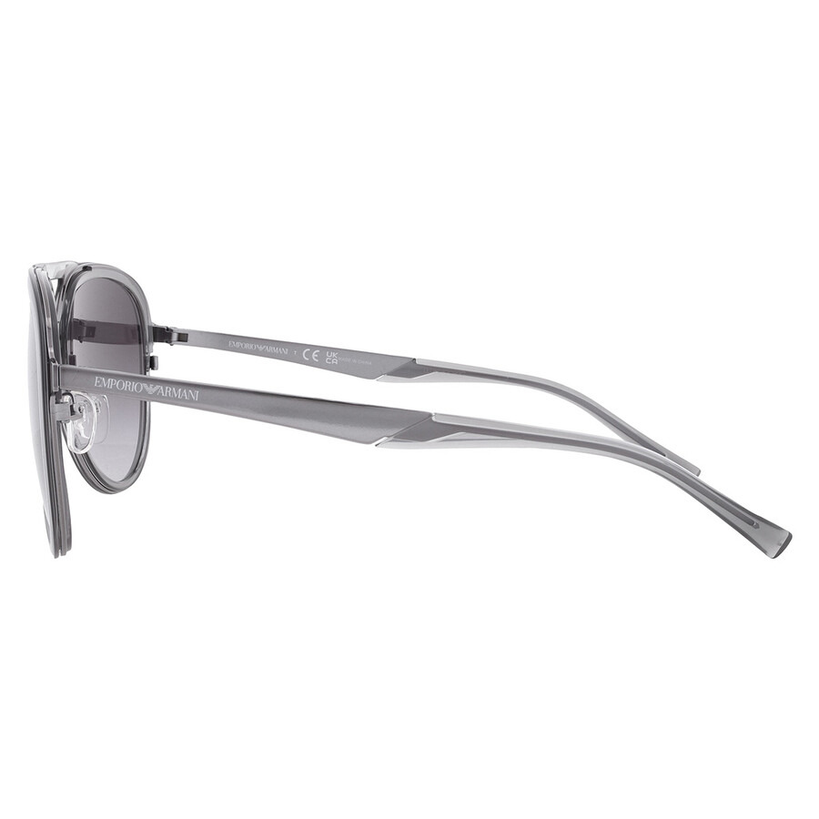 Emporio Armani Grey Gradient Pilot Men's Sunglasses EA2145 33578G 59 - 4