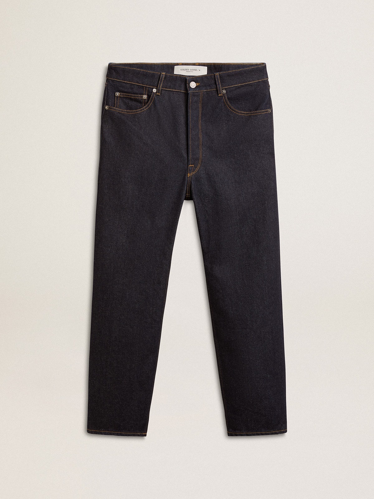 Men’s dark blue jeans in one-wash denim - 1