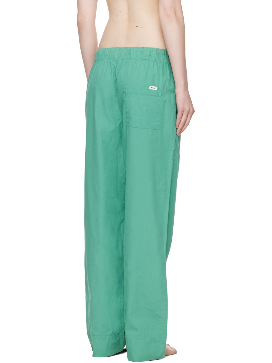 Green Poplin Pyjama Pants - 3