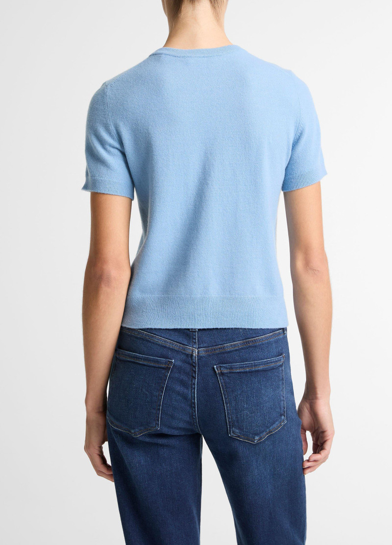 Vince Wool & Cashmere-Blend Short-Sleeve Sweater outlook