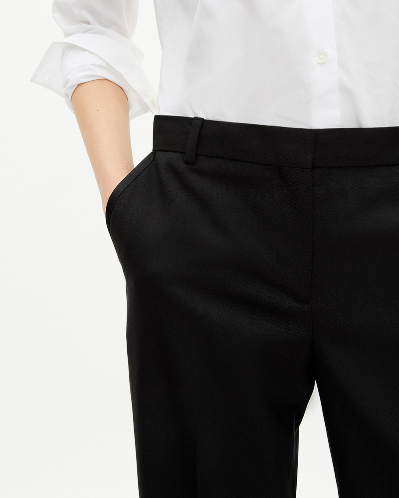 WIDE-LEG PANTS WITH BLACK SATIN DETAILS 5