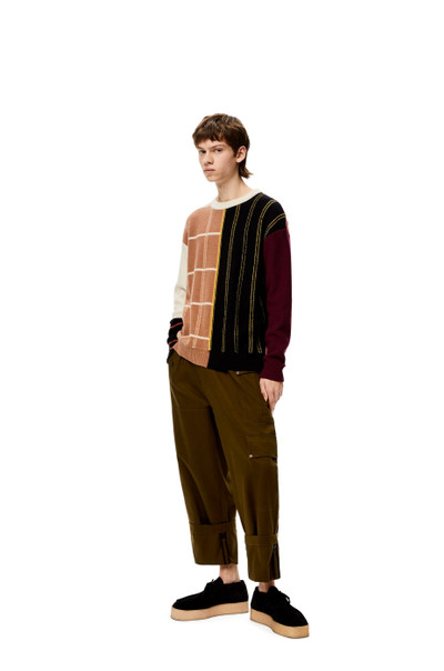 Loewe Patchwork stripe sweater in cashmere outlook