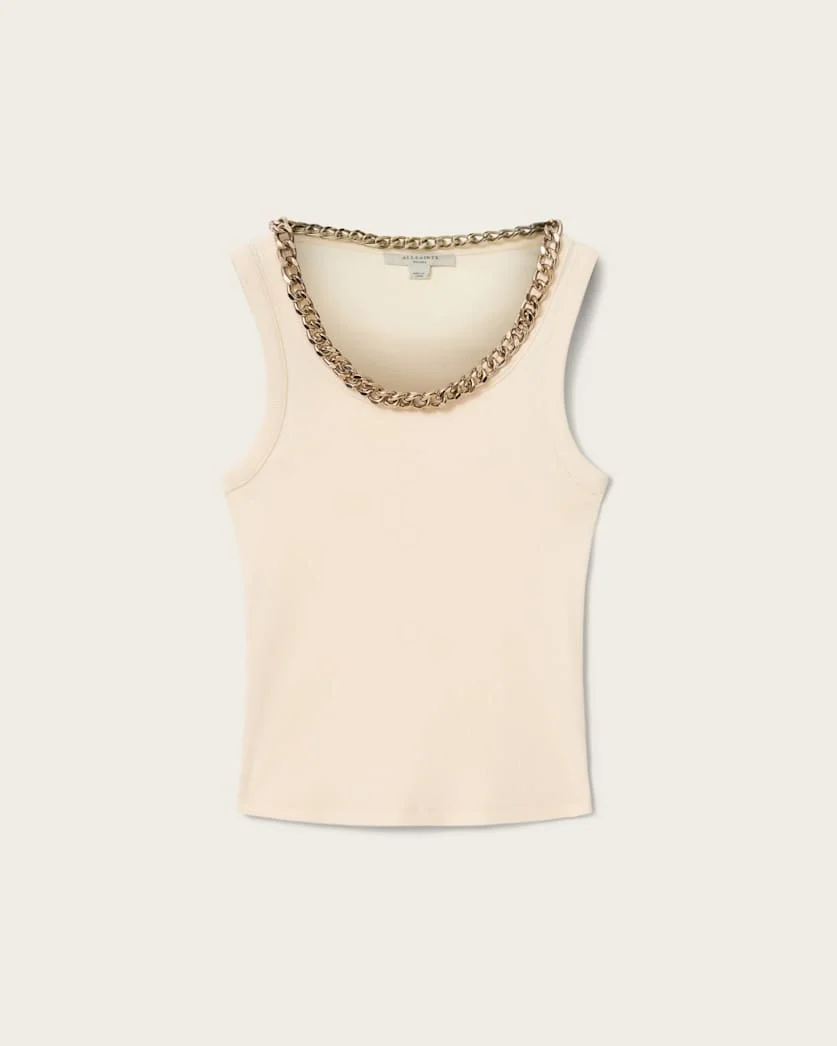 LUCY SLEEVELESS SLIM FIT RIBBED TANK TOP - 1