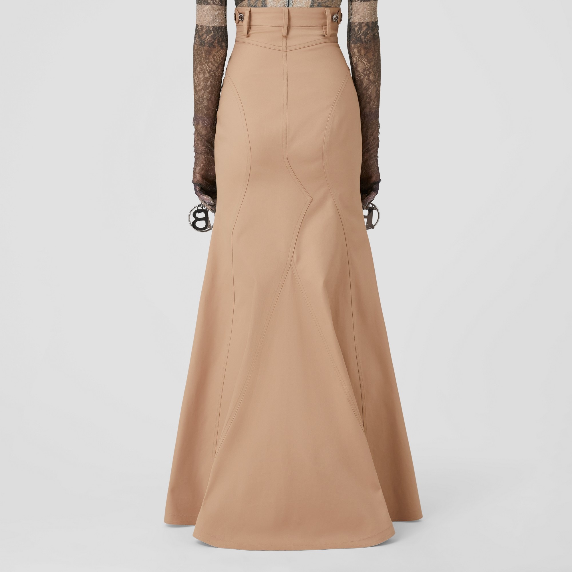 Cotton Gabardine Floor-length Skirt - 3