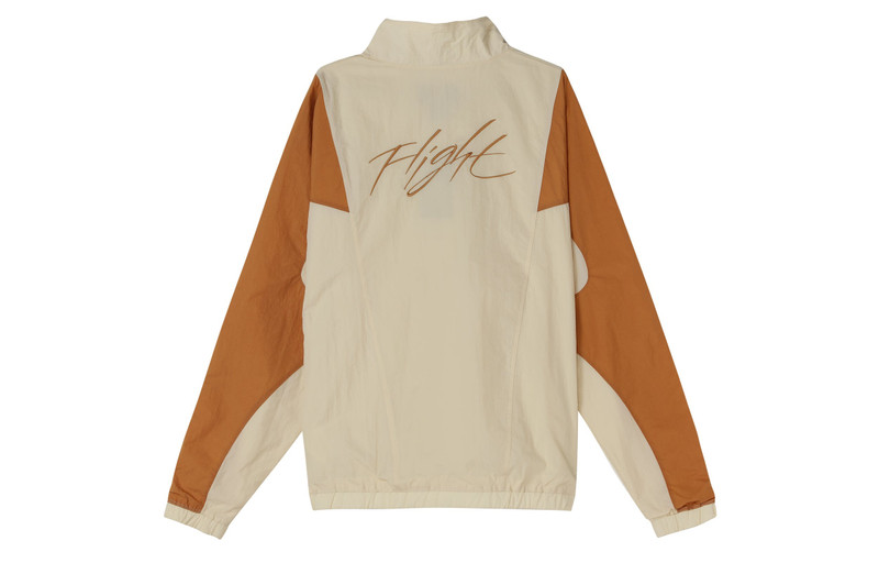 Jordan Air Jordan Flight Stitched Casual Sports Collar Jacket For Men Wheat CV3151-275 outlook