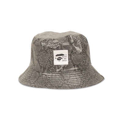 A BATHING APE® BAPE Snake Reversible Bucket Hat 'Grey' outlook