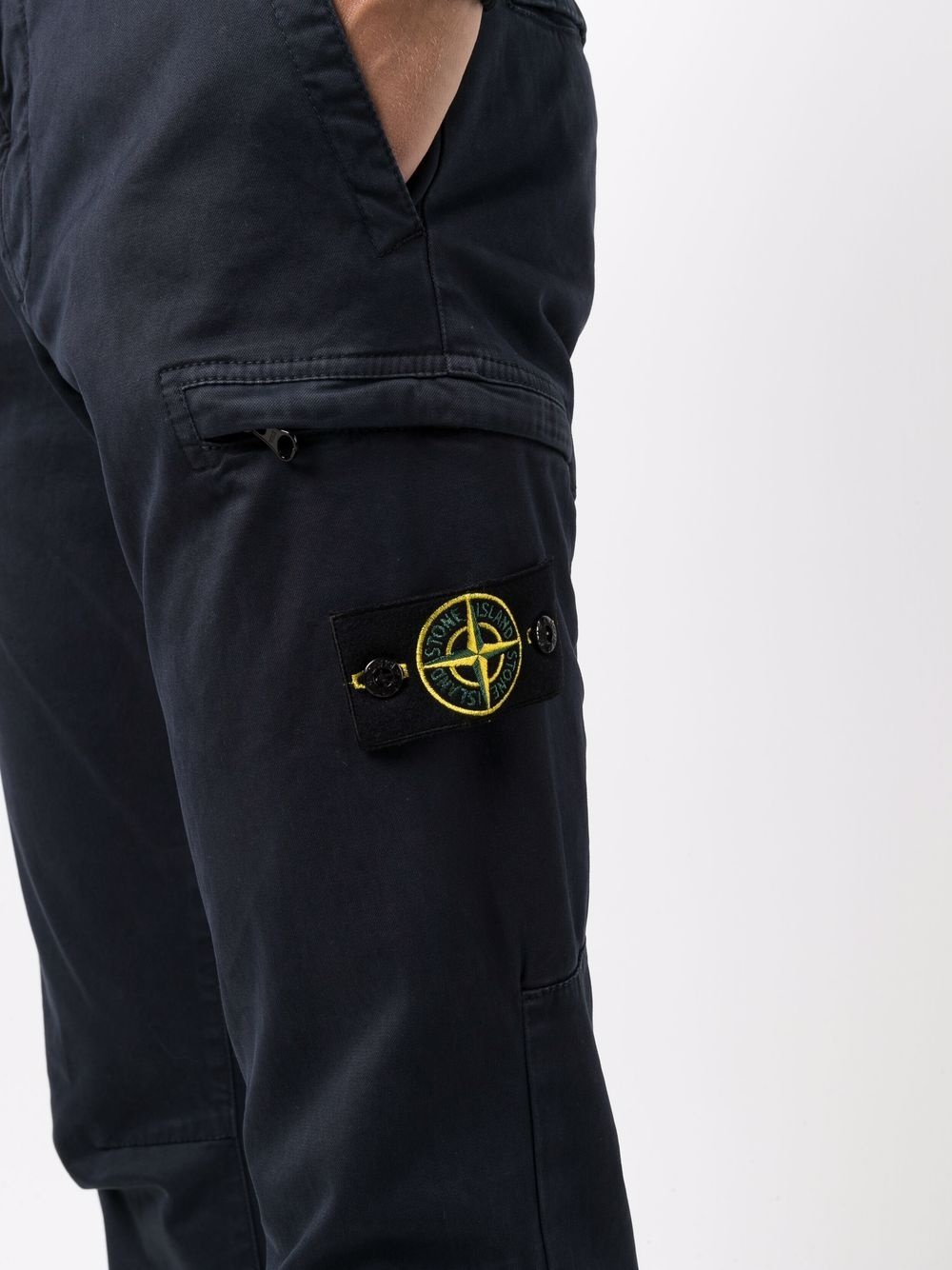 logo-patch slim-fit trousers - 5