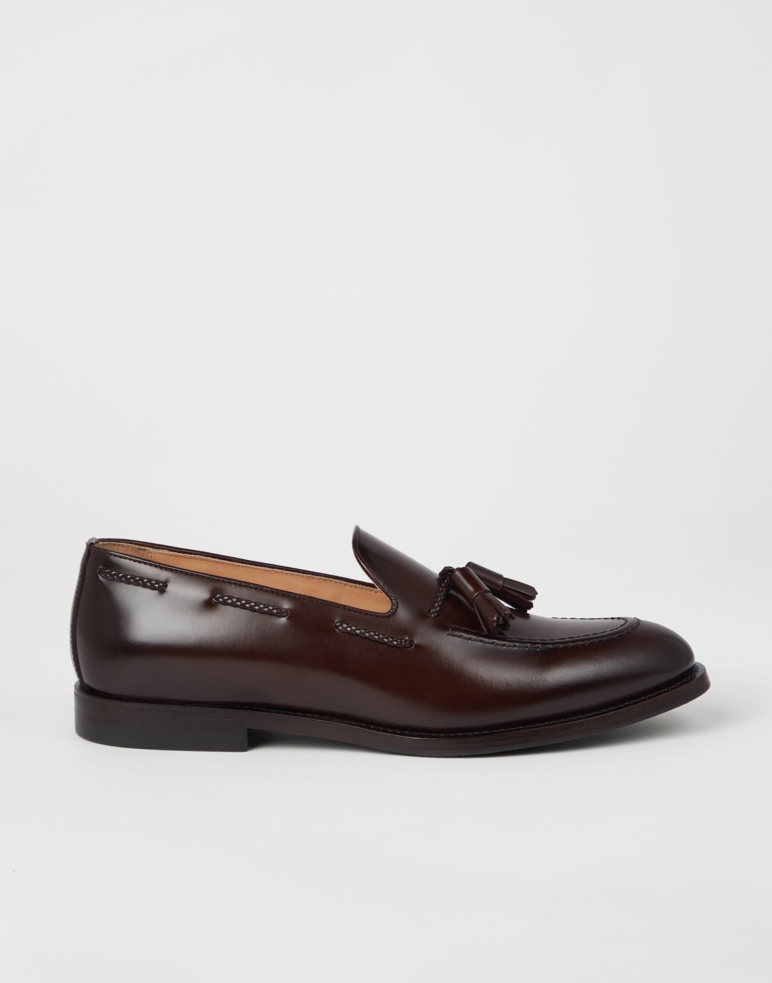 Aged calfskin loafers with tassels - 5