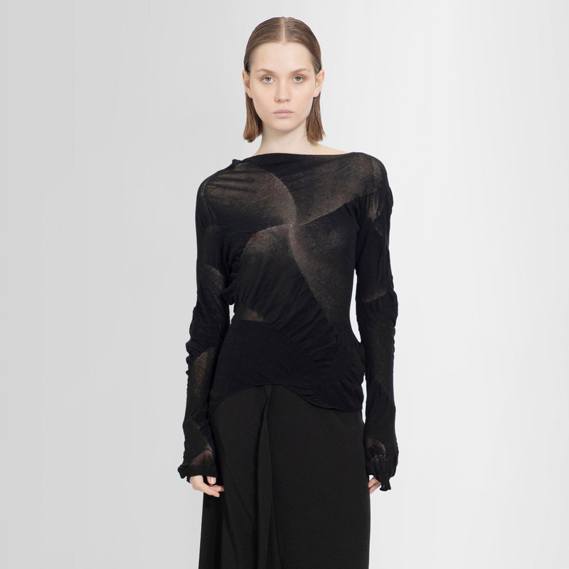 YOHJI YAMAMOTO WOMAN BLACK KNITWEAR 6