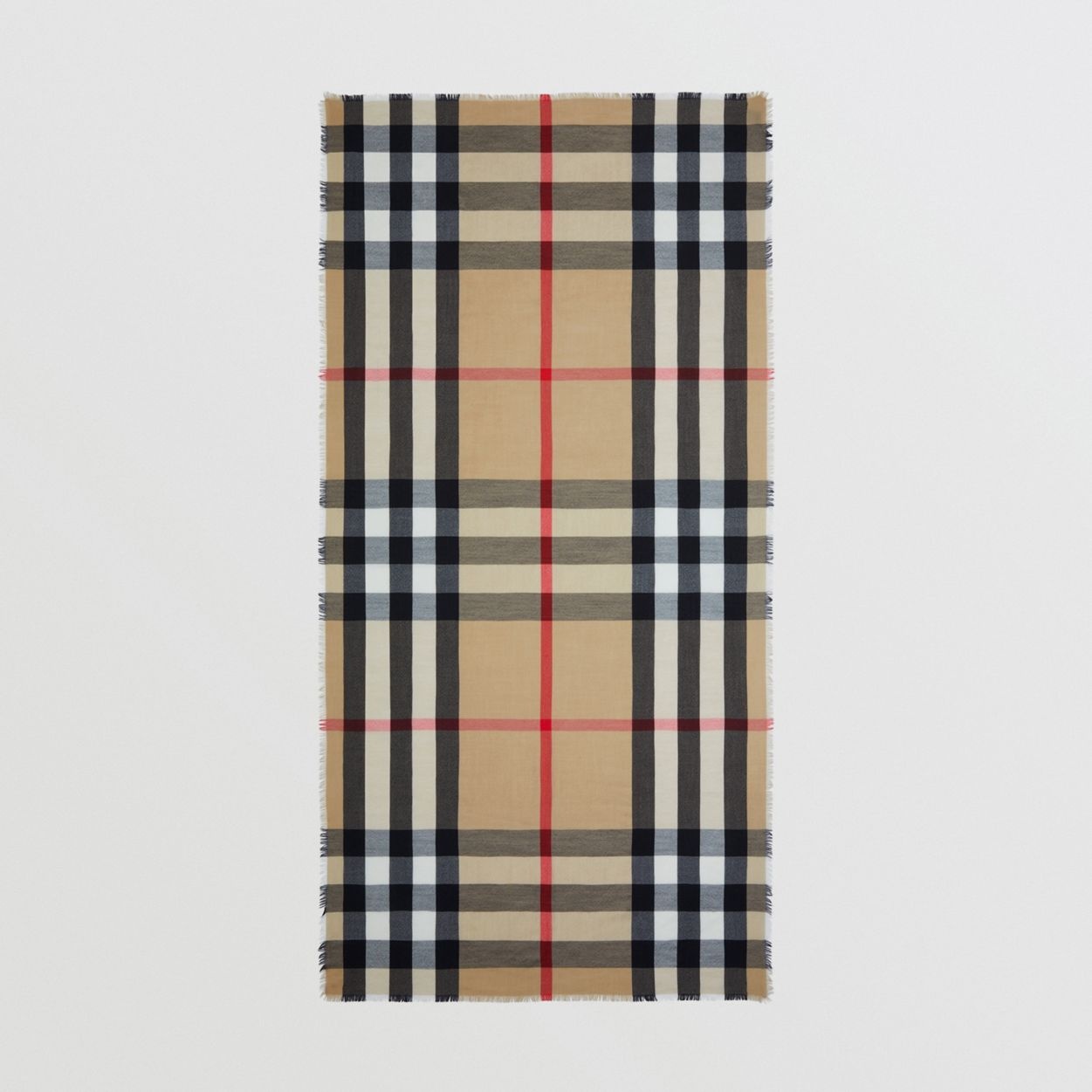 Lightweight Check Cashmere Scarf - 6