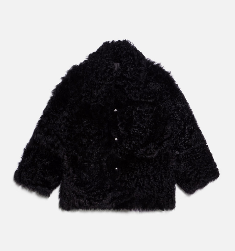 AMI Paris Shirt Coat In Shearling outlook