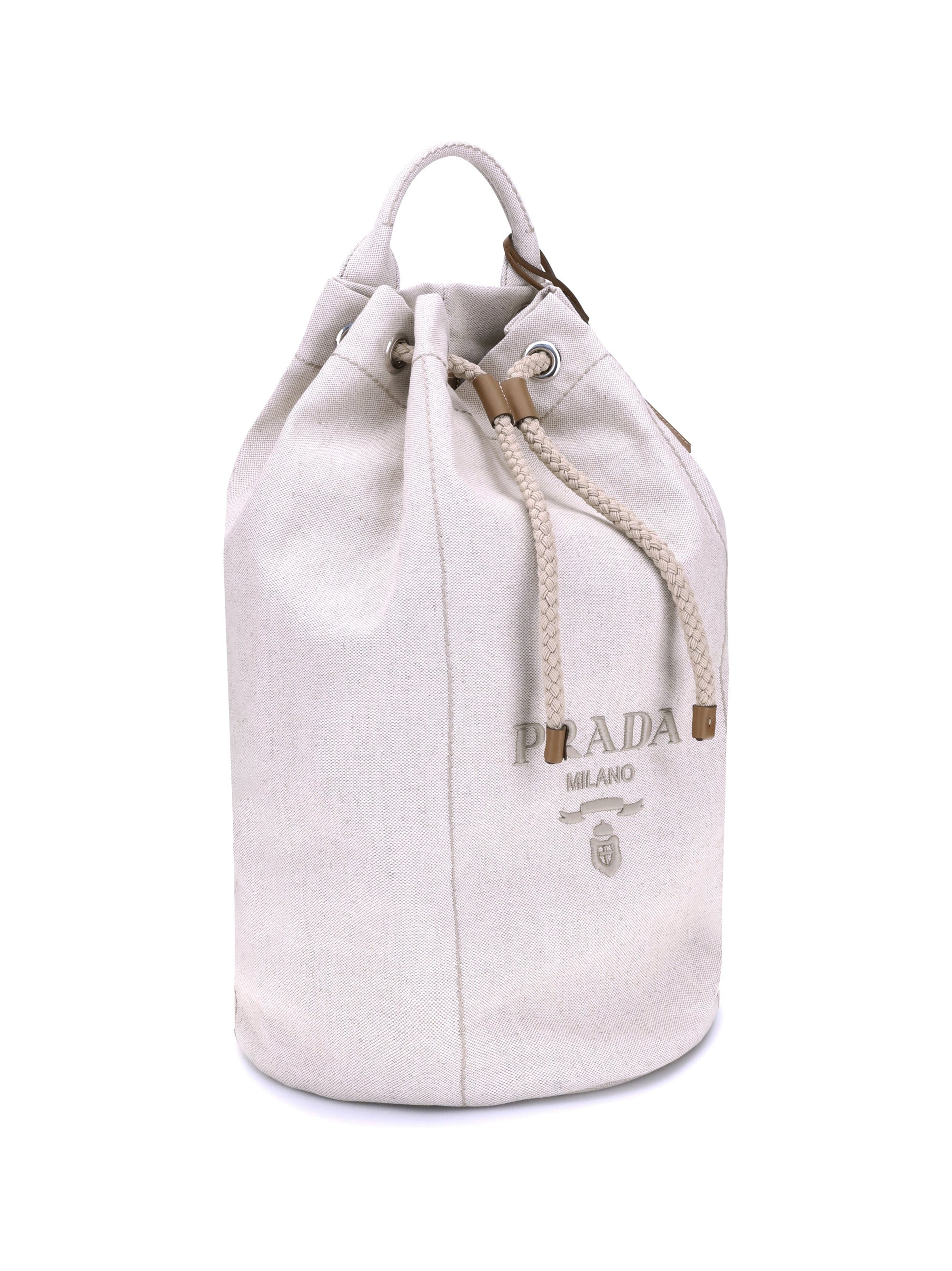 Prada Men Linen Bucket Bag - 2
