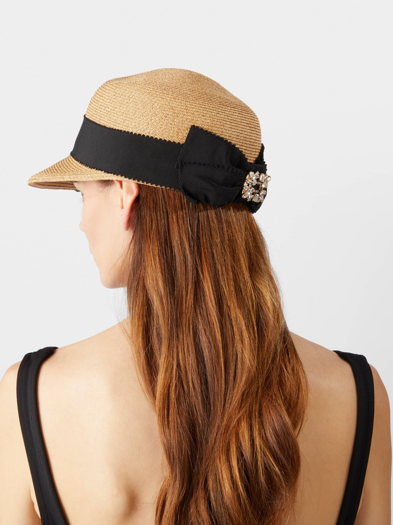 Broche Vivier Buckle Hat in Straw 6