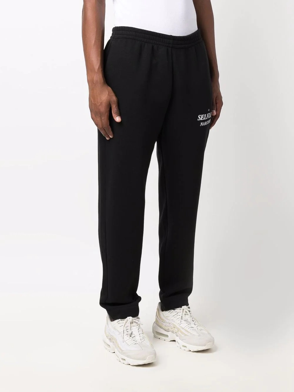 slogan-print slim-fit track pants - 3