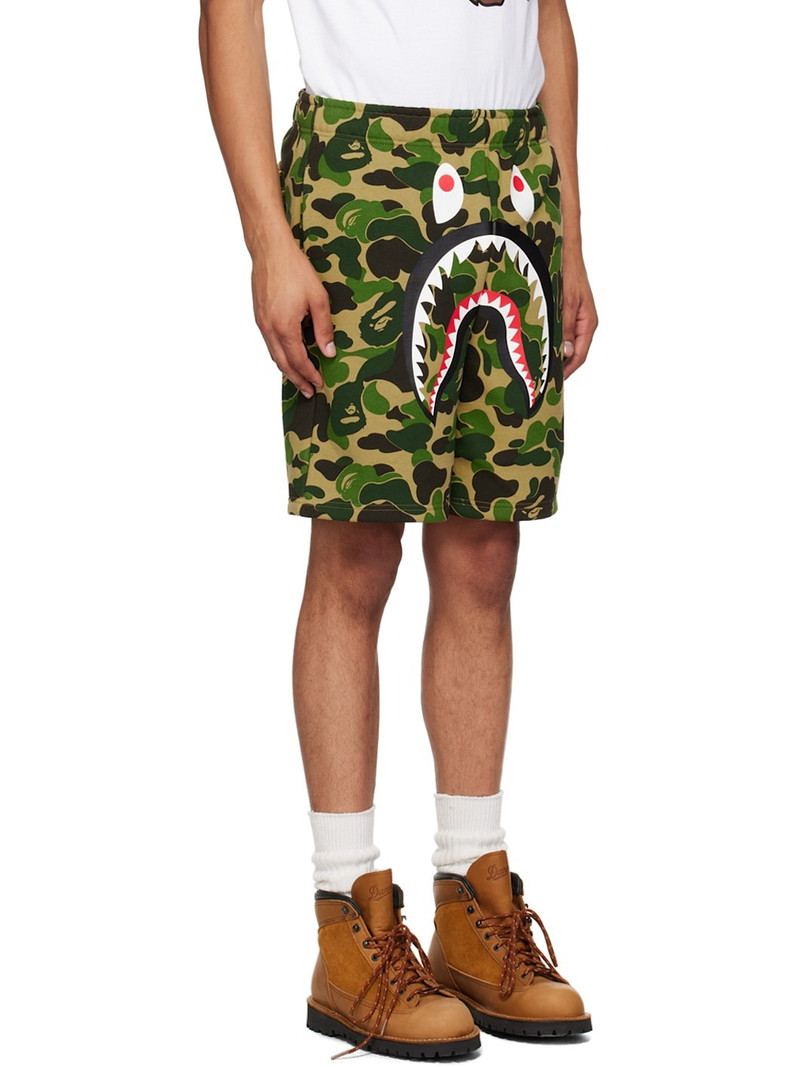 A BATHING APE® Khaki ABC Camo Shark Shorts outlook