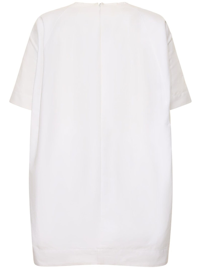 Cotton cady short sleeve mini dress - 4
