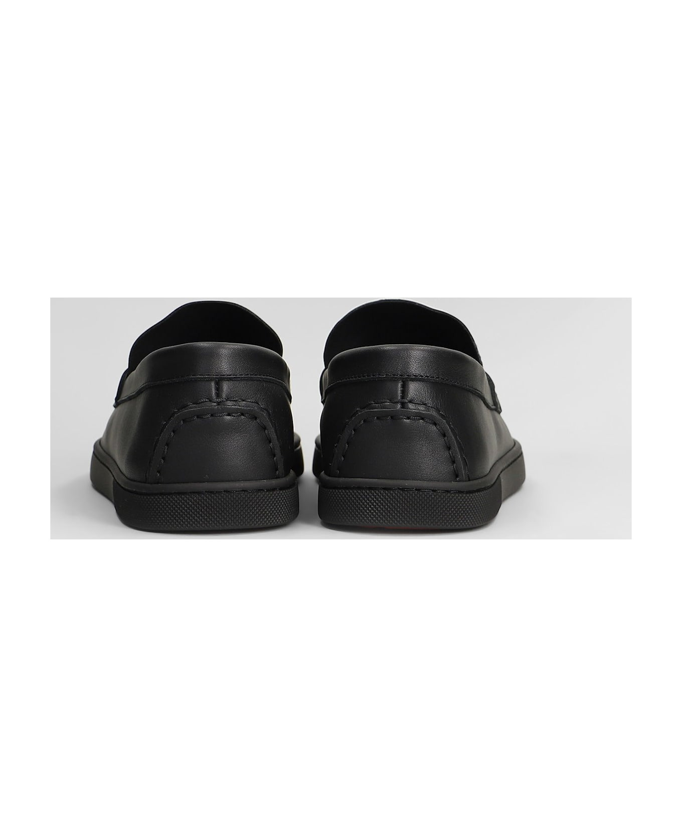 Chambeliboat Flat Loafers In Black Leather - 4