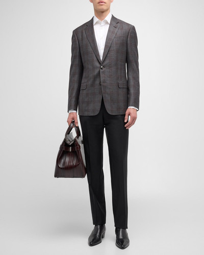 GIORGIO ARMANI Men's Wool-Cashmere Plaid Sport Coat outlook