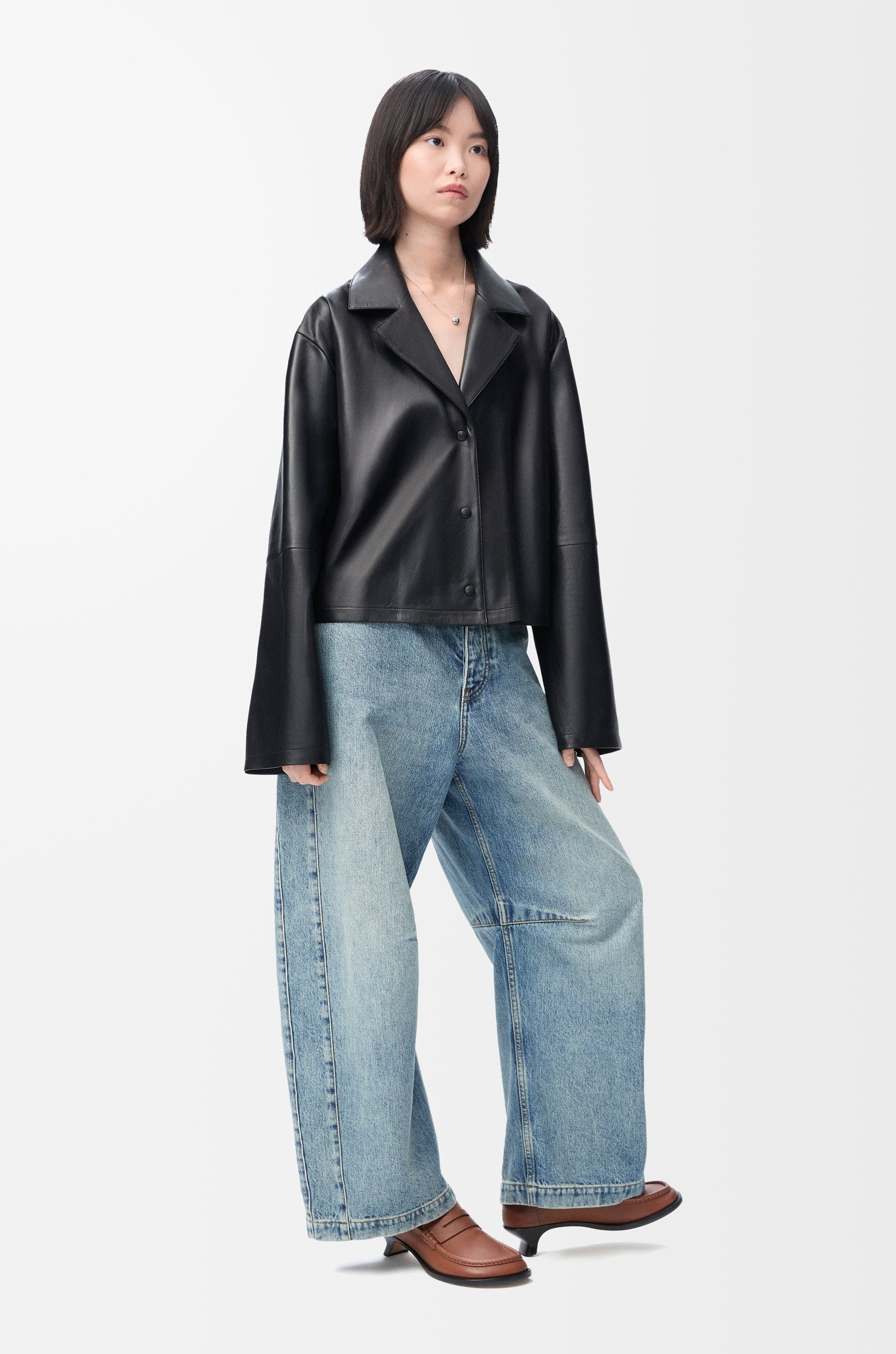 Pyjama blouse in nappa lambskin - 2