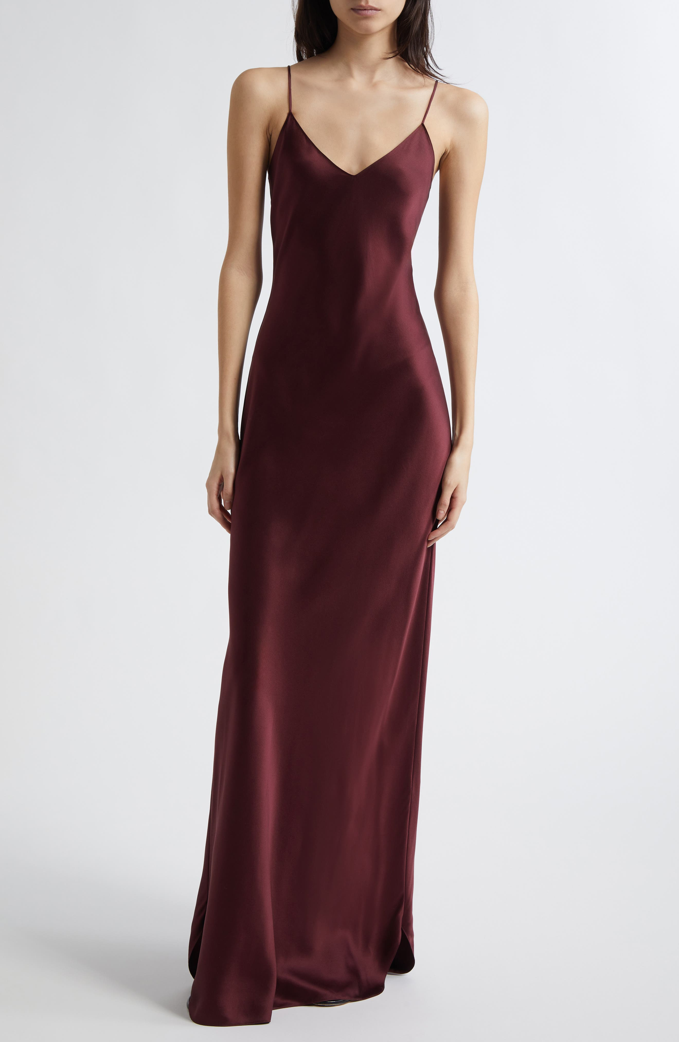 Nili Lotan Cami Silk Slipdress in Claret at Nordstrom - 1
