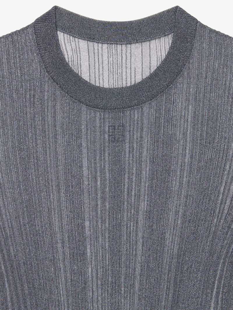 SLIM FIT SWEATER IN TRANSPARENT KNIT 5