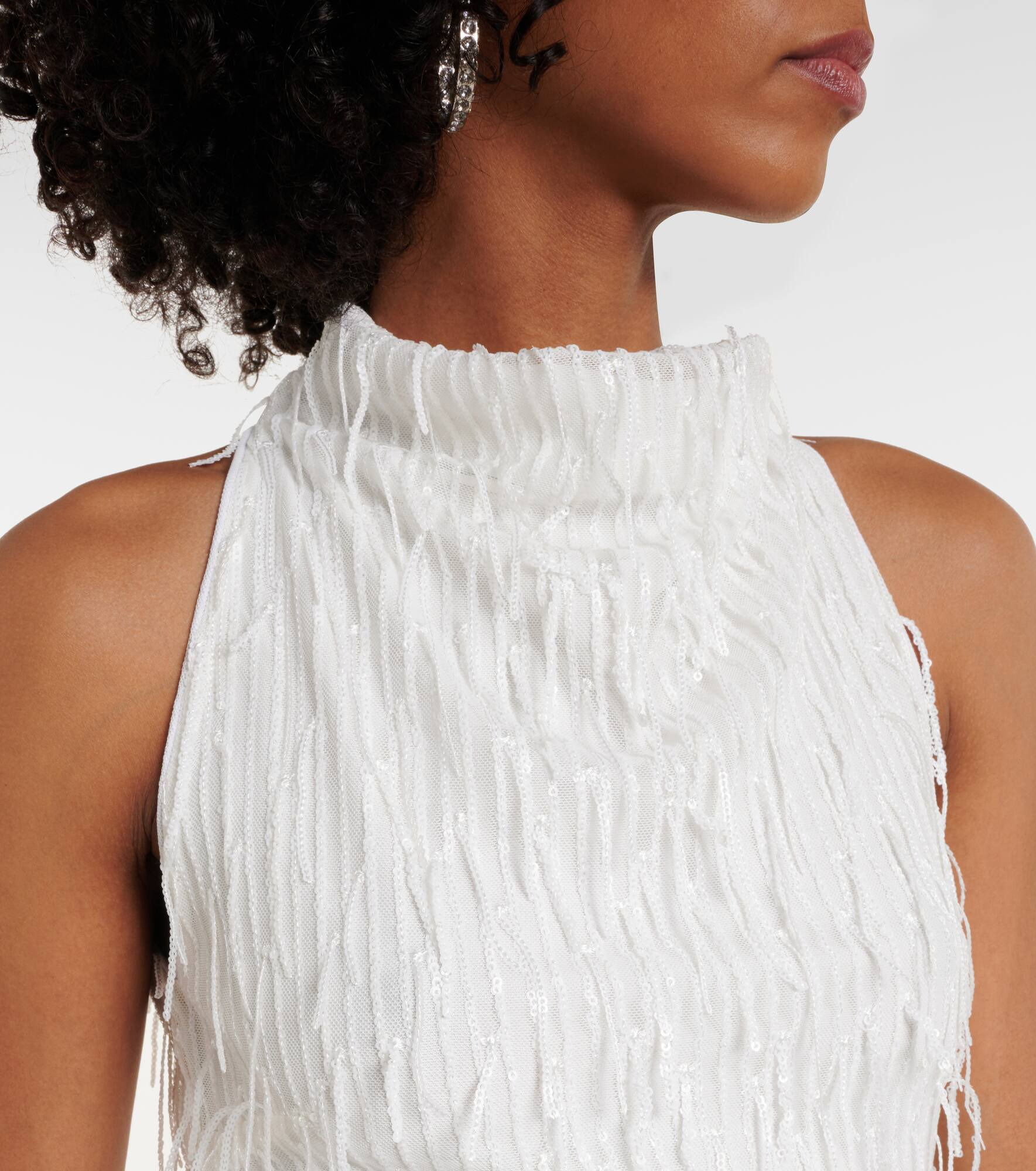 Bridal sequined halterneck gown - 4