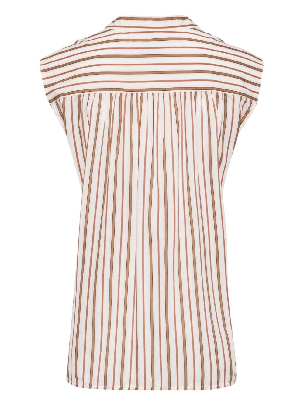 striped sleeveless blouse - 2