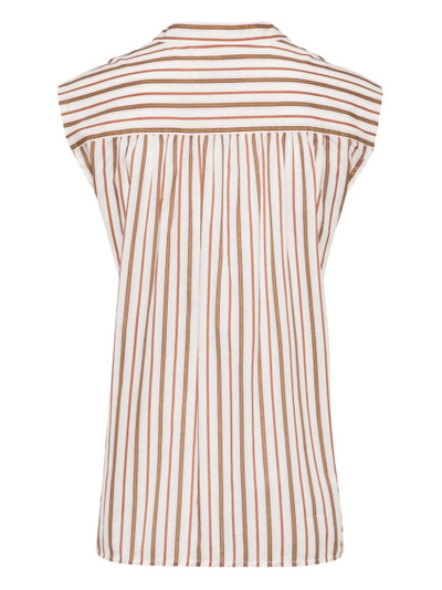 Yves Salomon striped sleeveless blouse outlook