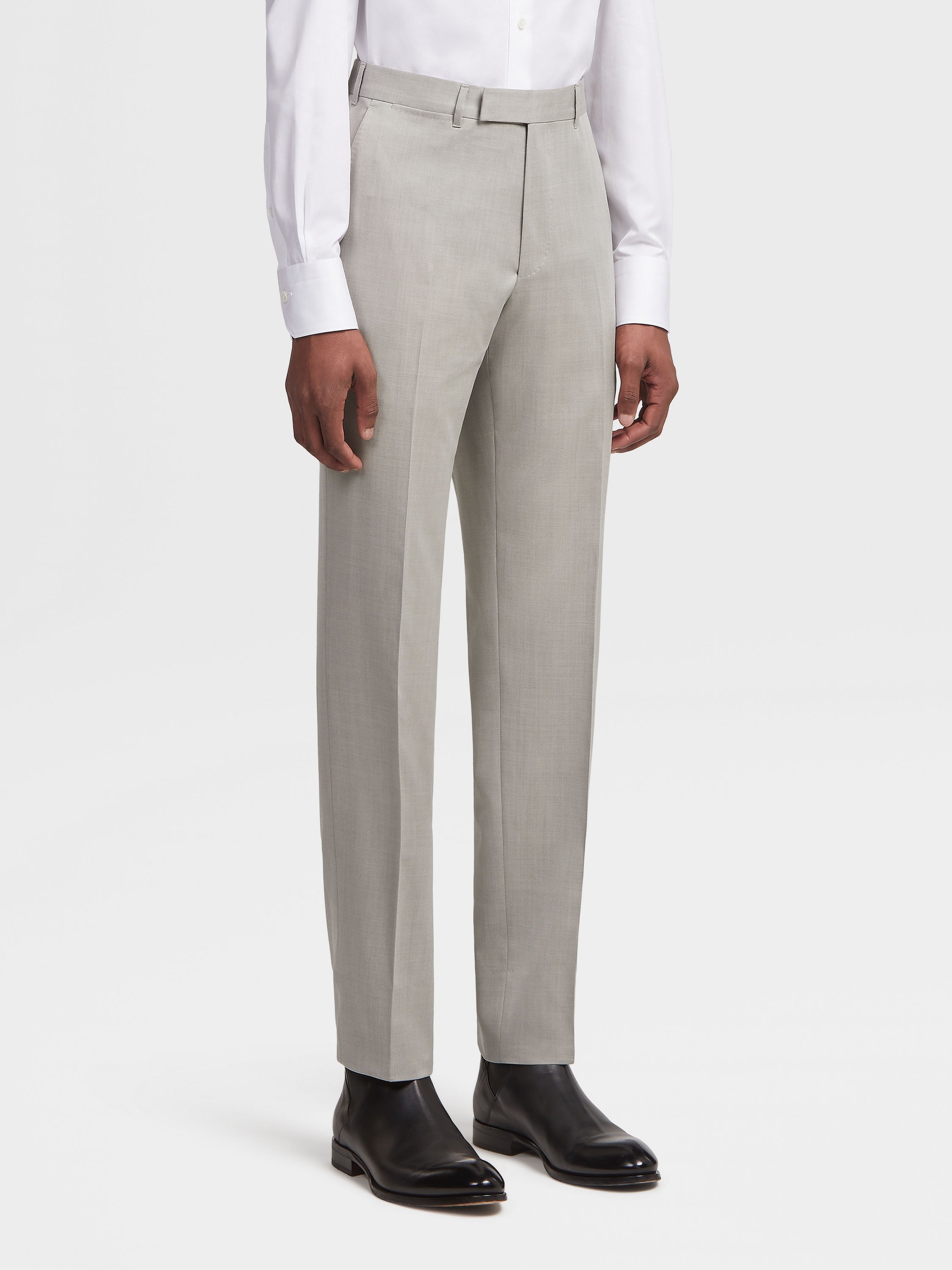 LIGHT TAUPE CENTOVENTIMILA WOOL SUIT - 5
