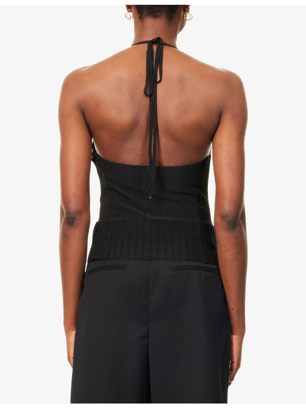 Azario Halterneck Knitted Top - 4