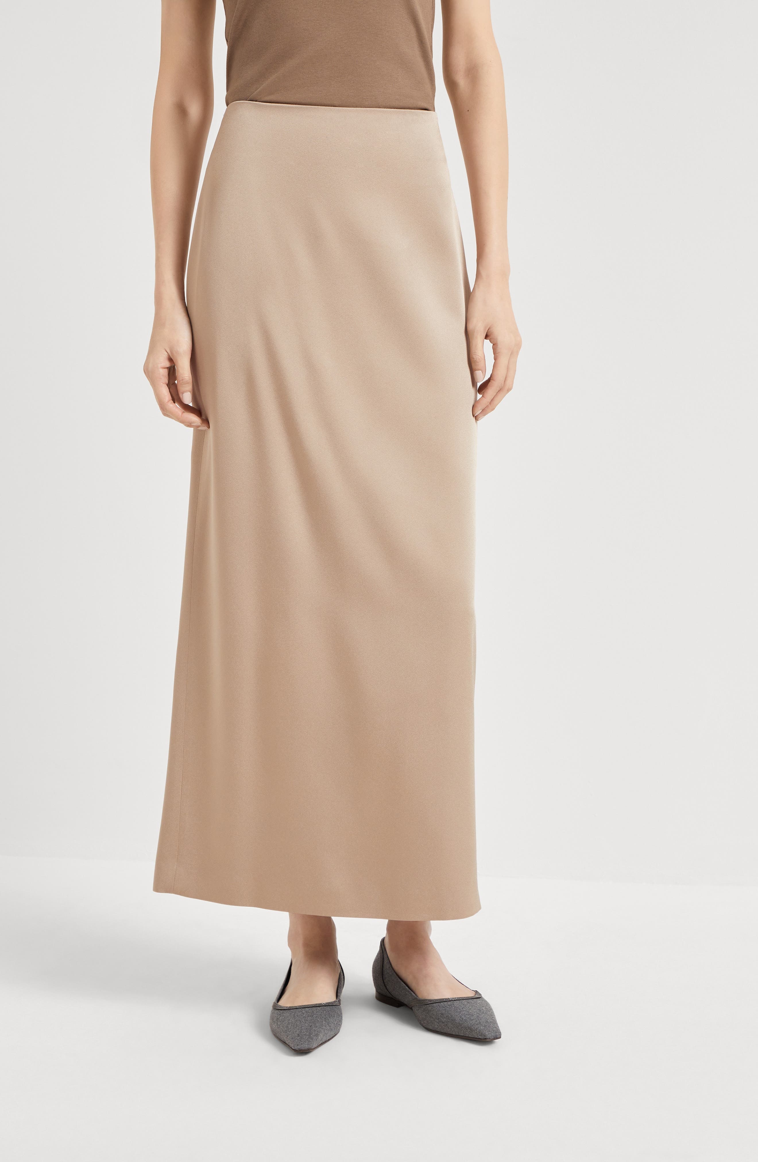 Brunello Cucinelli Column skirt in Warm Beige at Nordstrom - 2