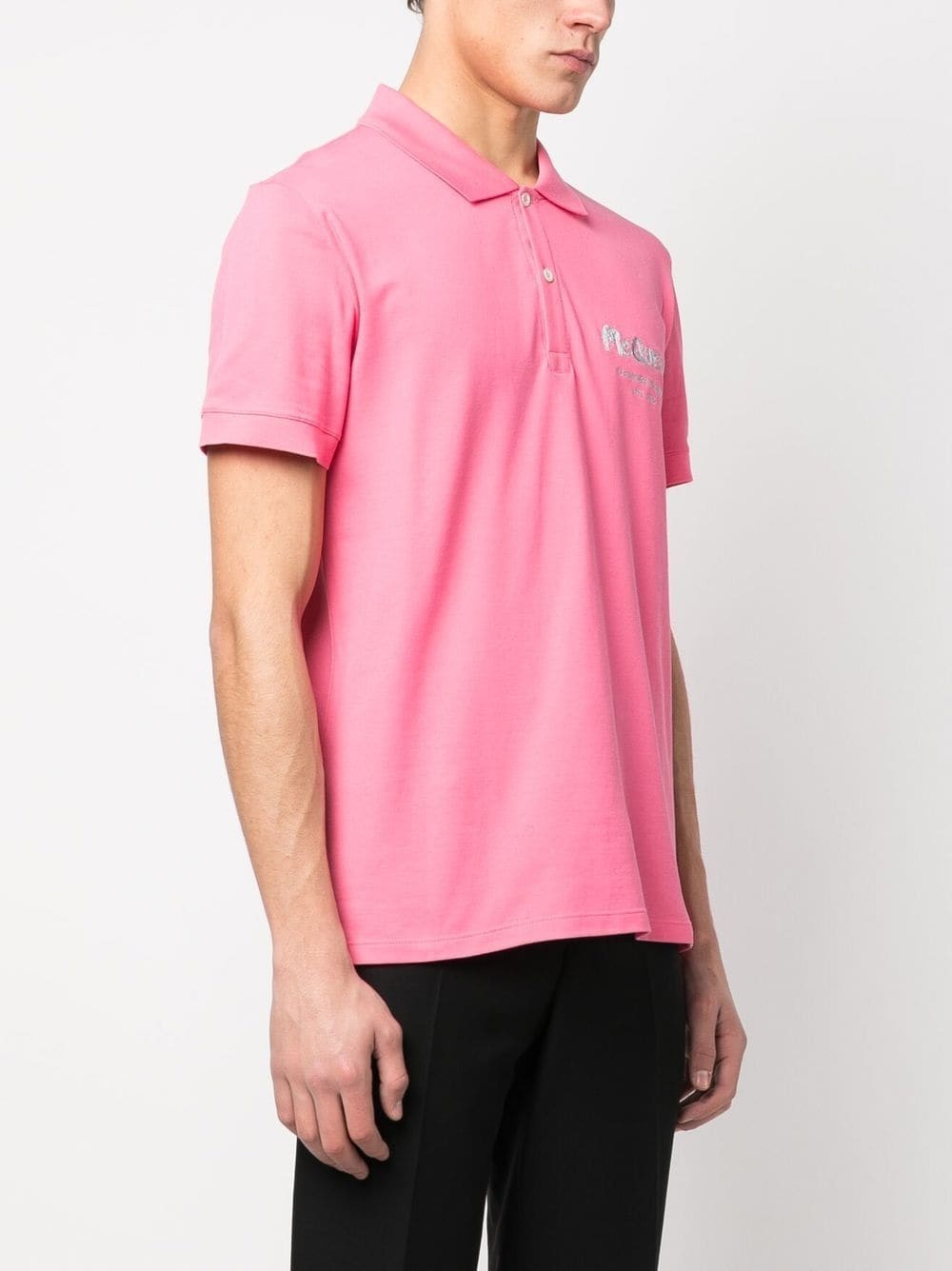 logo-print cotton polo shirt - 3