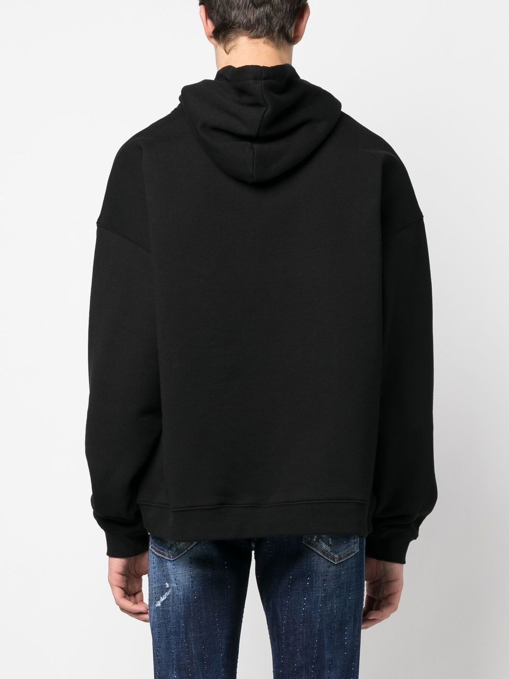 palm-tree print cotton hoodie - 4