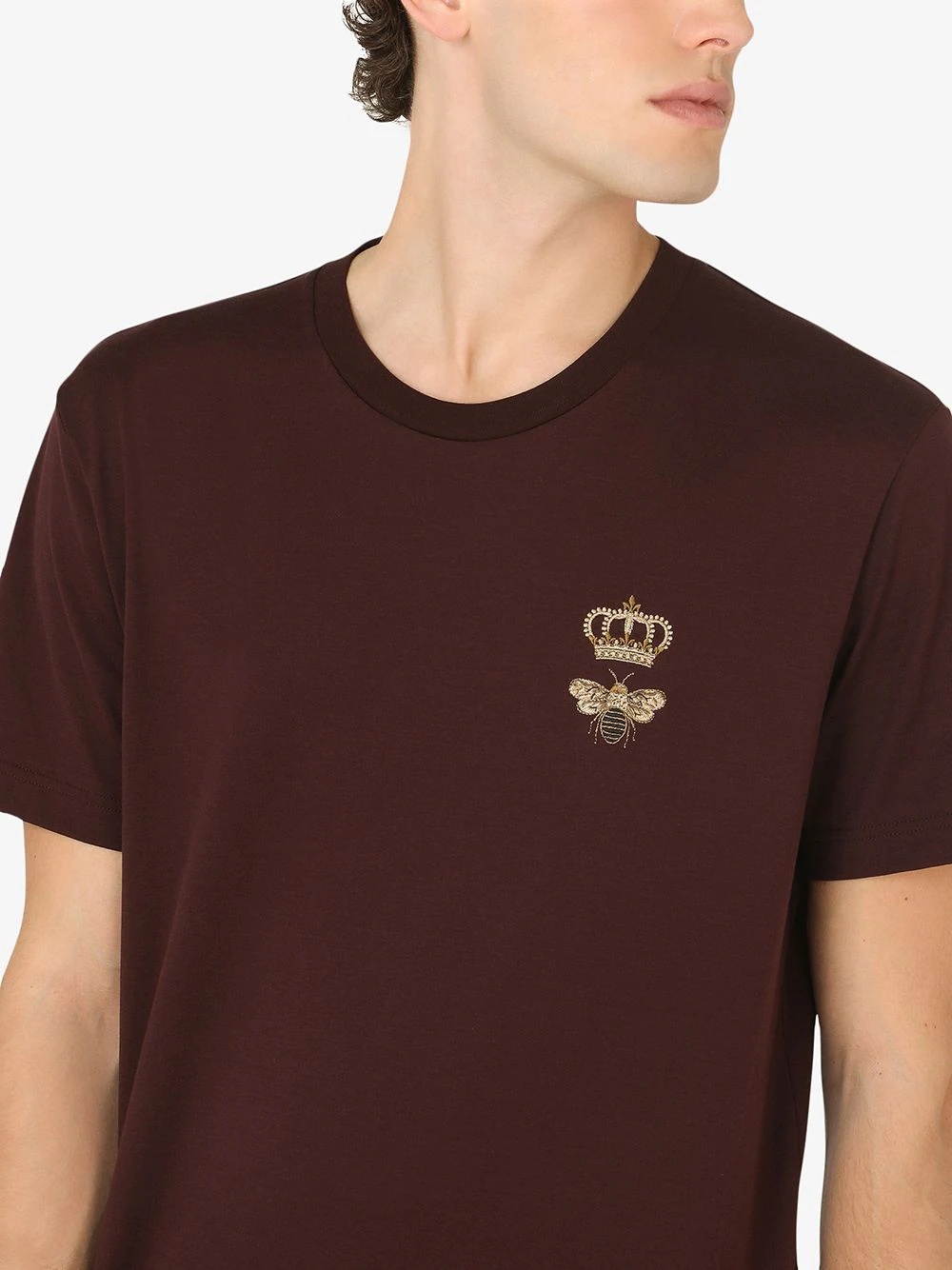 crown-patch crew-neck T-shirt - 5