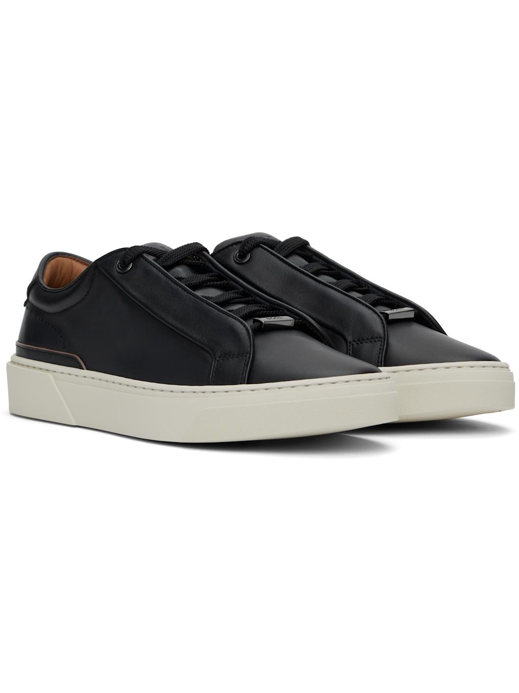 Navy Low-Top Sneakers - 4