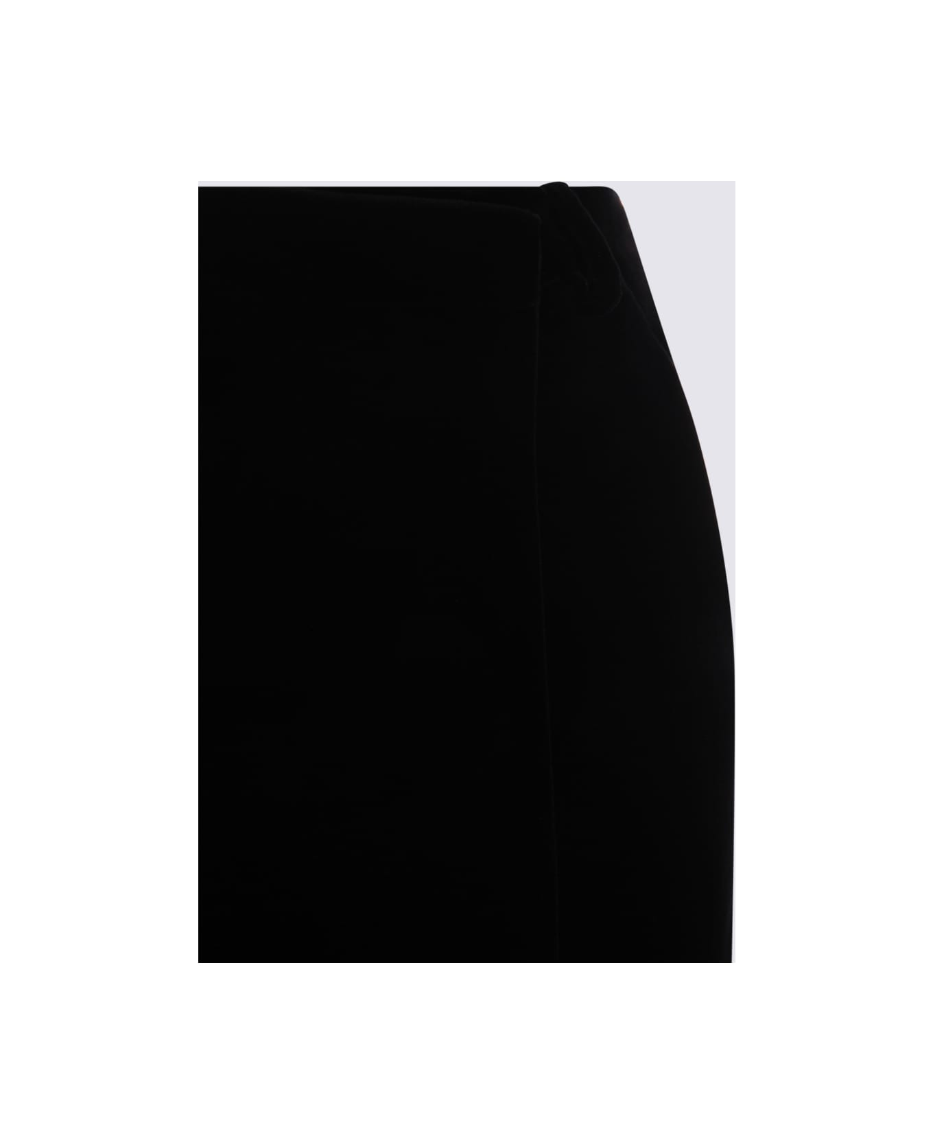 Black Cotton Midi Skirt - 3