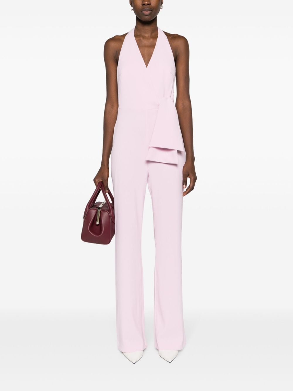 halterneck crepe jumpsuit - 2