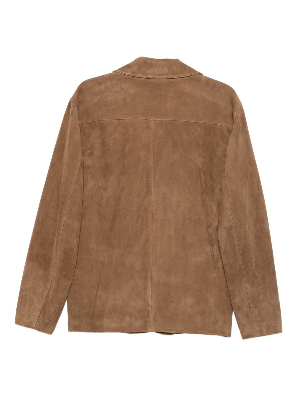 suede three-button jacket - 2