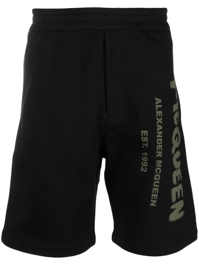 logo-print cotton shorts 1