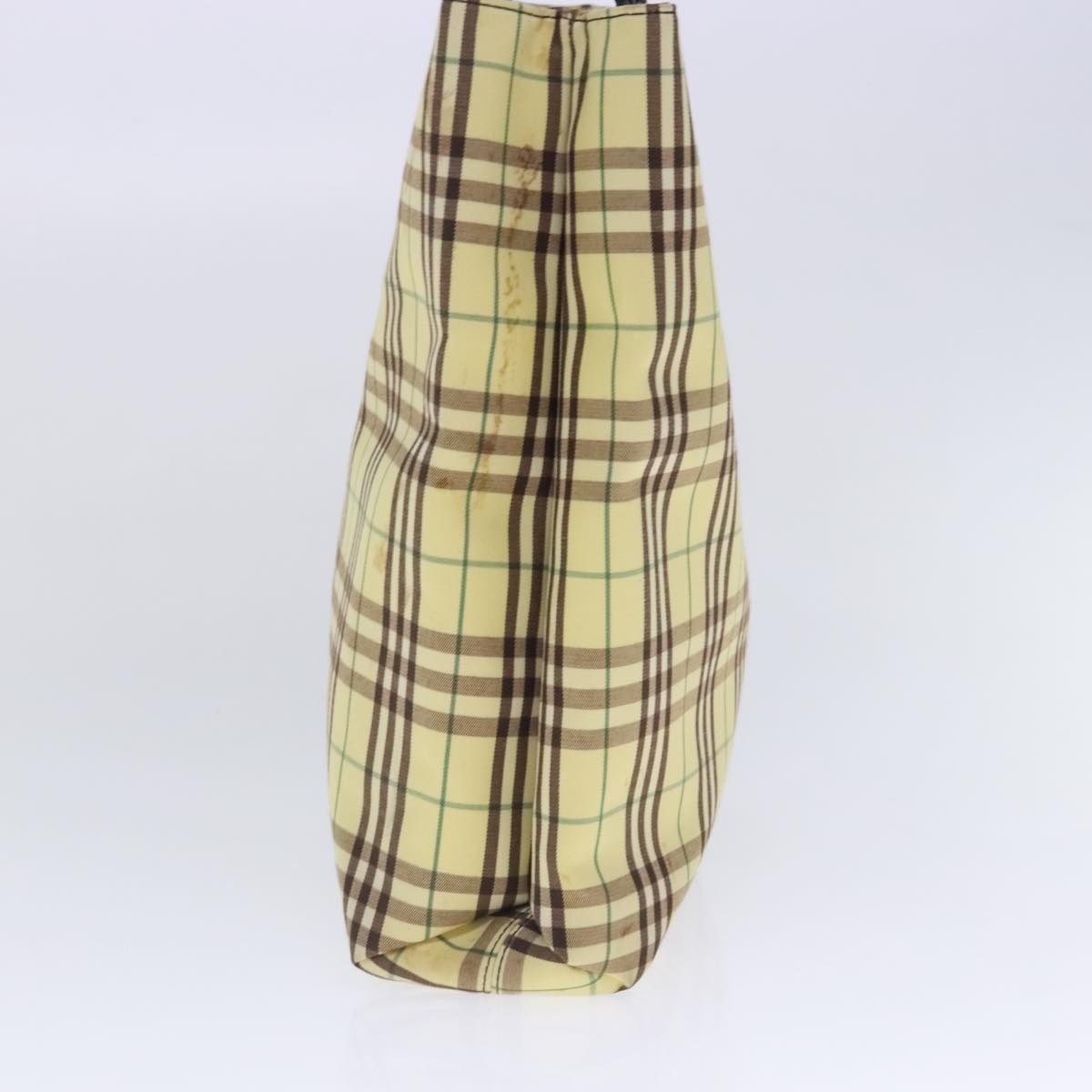 Burberry Nova Check Hand Bag Canvas Yellow Silver - 5
