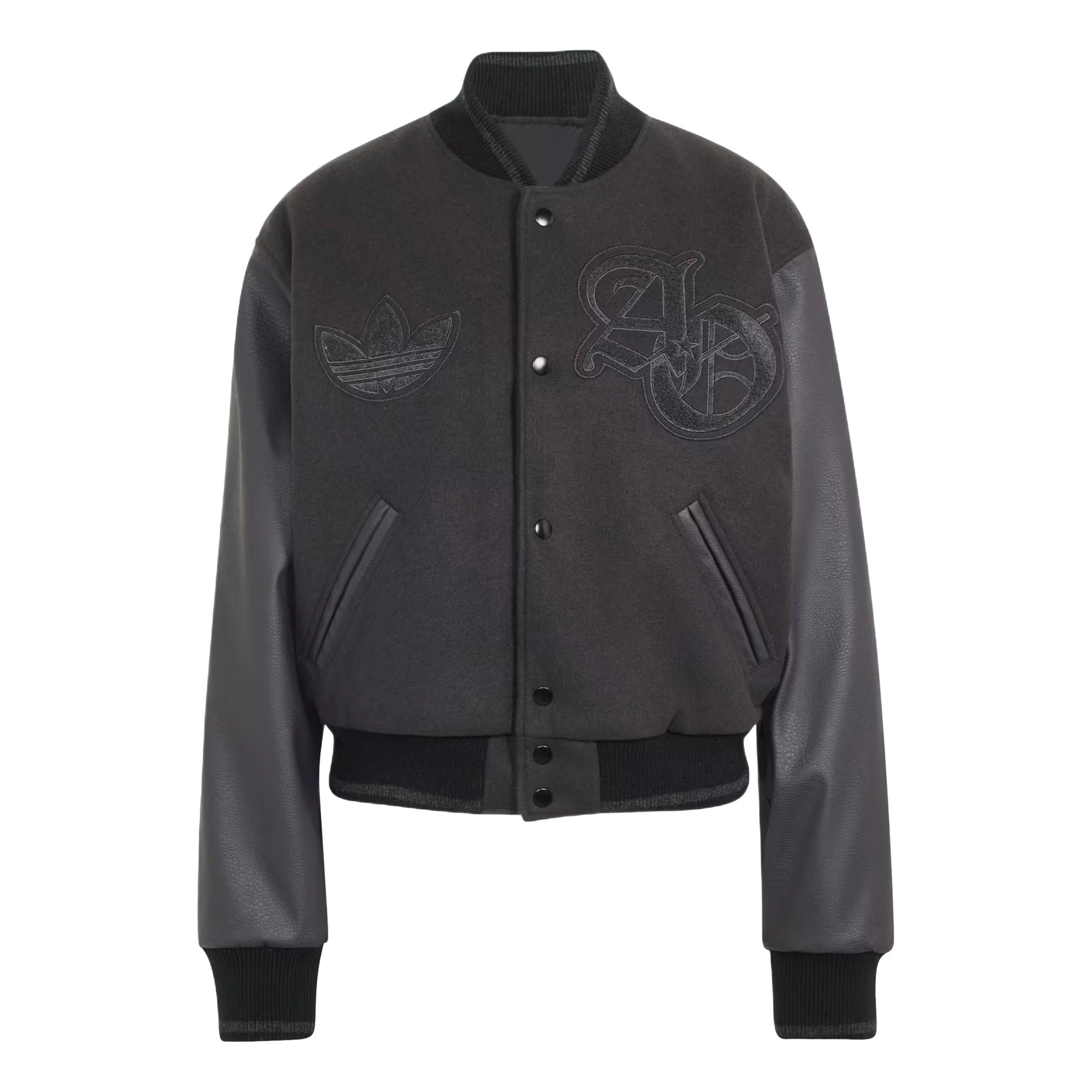 (WMNS) adidas Varsity Jacket Asia Sizing 'Black Utility Black' KG6370 - 1