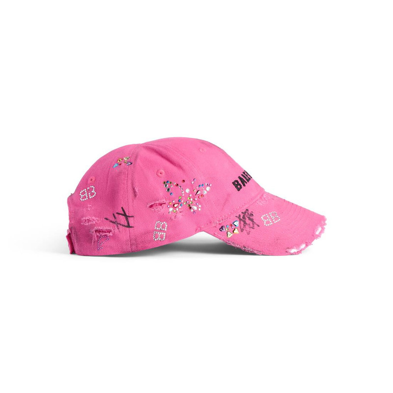 Men's Upcycled Cap in Pink 4