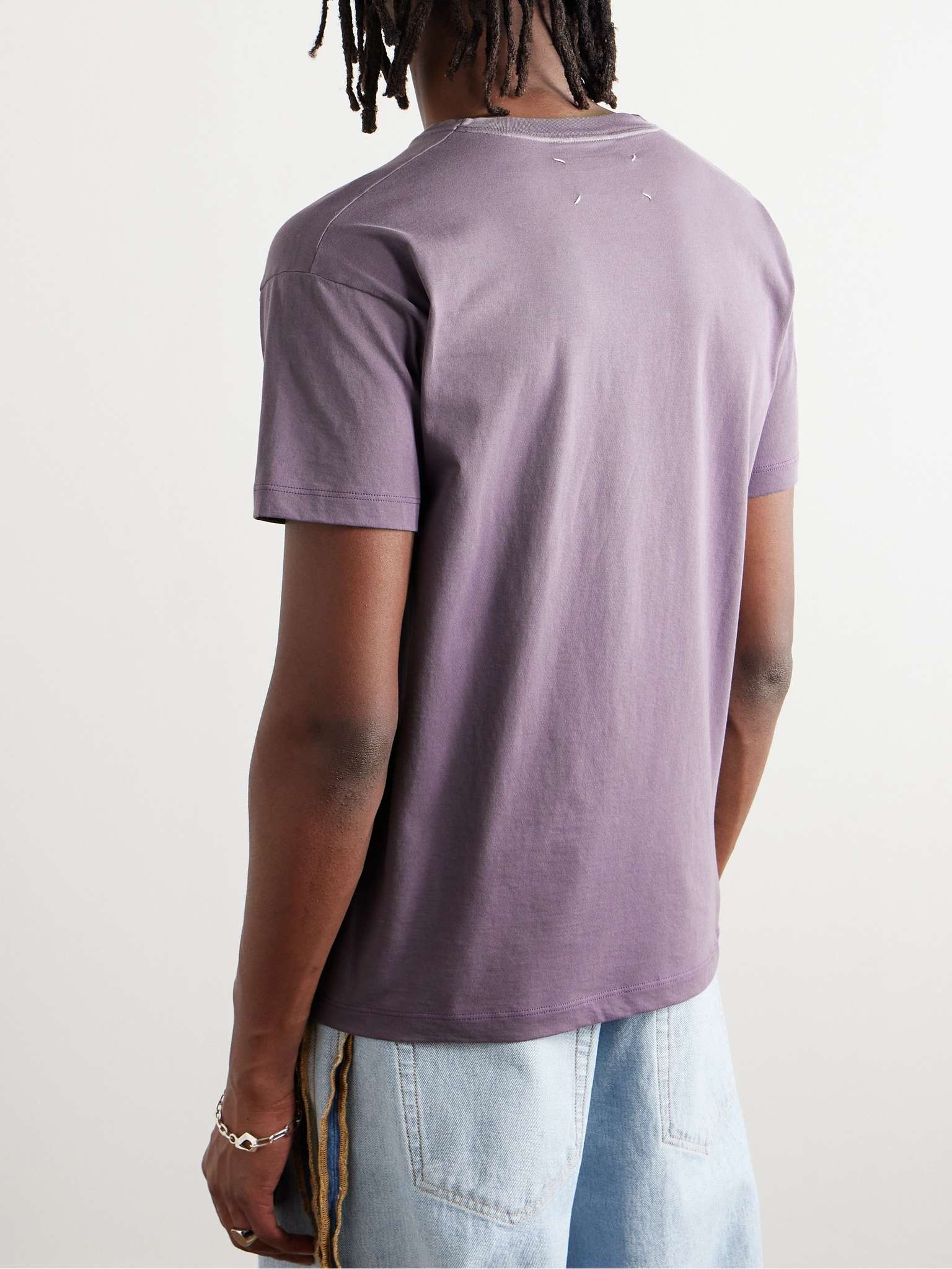 Logo-Embroidered Cotton-Jersey T-Shirt - 3