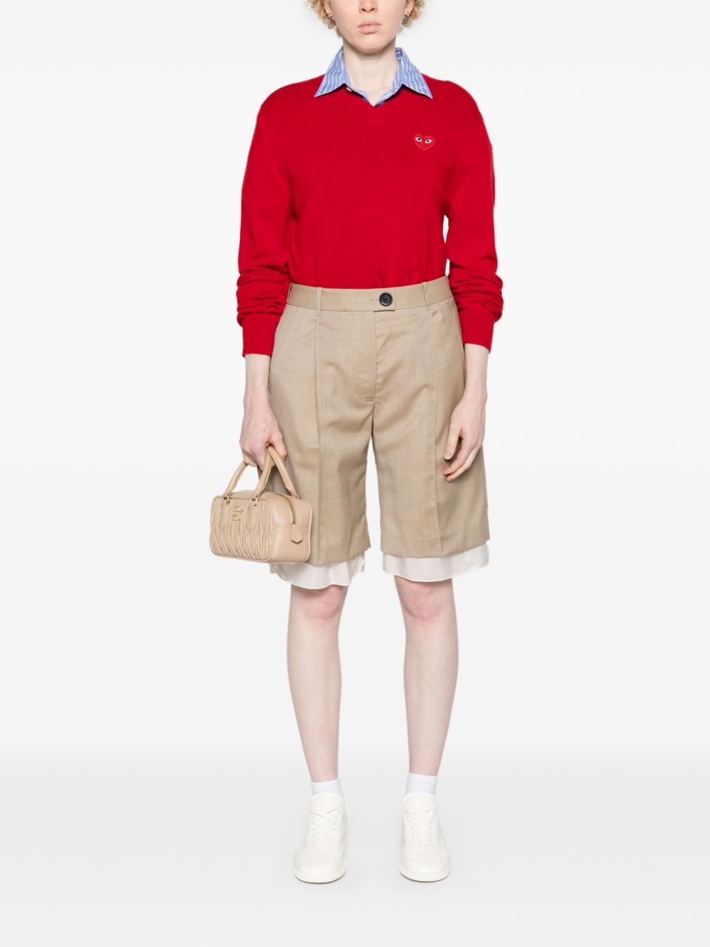 Heart-patch wool jumper - 3