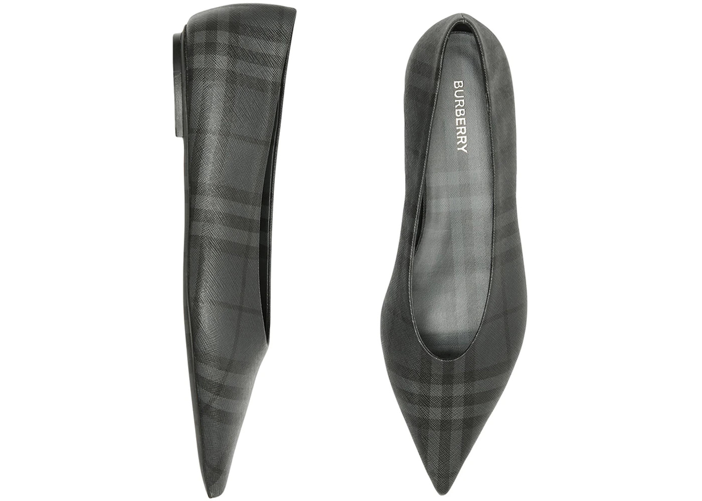 Burberry Madelina Ballet Flat Gray Check (Women's) - 2